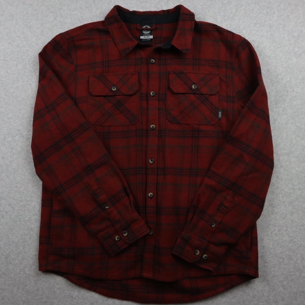 Colorado Clothing Flannel Shirt Mens XL Flap Pocket Button Red Plaid Long Sleeve